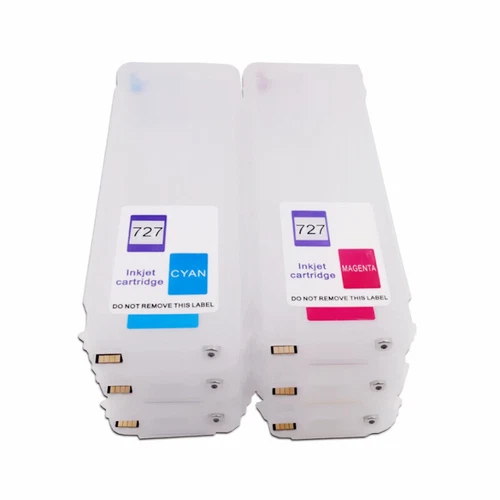  6Color/set 727 Empty Ink Cartridge For HP T1530 T920 T1500 T2500 T930 280ml/pc
