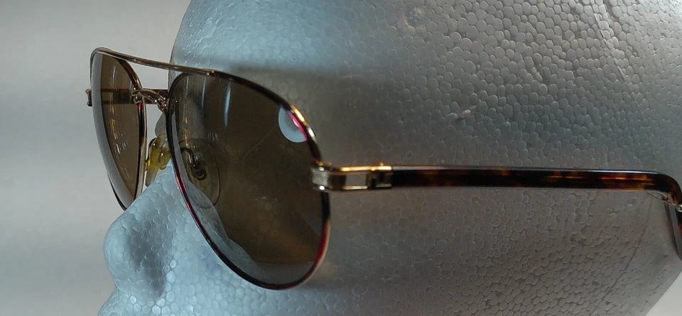 Gafas de sol vintage Ted lapidus TL 504 aviador marco de tortuga de metal nuevo stock antiguo Foto 2 de 4