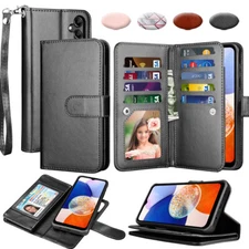 For Samsung Galaxy A14 A54 A15 A55 5G Wallet Case Leather Card Slot Cover Stand