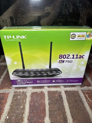 New TP-Link Archer C2 AC750 Wireless Dual Band Gigabit Router EUC Pre-owned 