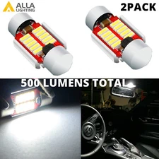LED White Interior Dome Light Bulbs for Old Toyota T100 Pickup Trucks Short 28mm