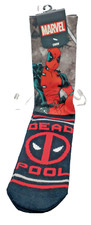 DEADPOOL - Bioworld / Marvel - Crew SOCKS - 10-13 - Brand NEW Pair w/ Tag