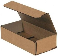 50 10" x 3" x 3" Kraft Corrugated Mailers Die Cut Tuck Flap Boxes