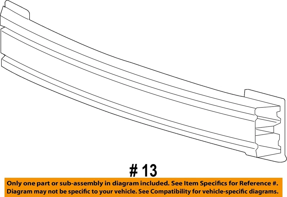 Barra de refuerzo de impacto superior parachoques delantero Chevrolet GM OEM 96878591 Foto 2 de 2