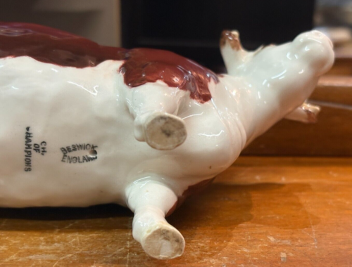 Lovely Rare Vintage Beswick CH of Champions Hereford Cow Porcelain Figurine SU14 - Picture 19 of 23