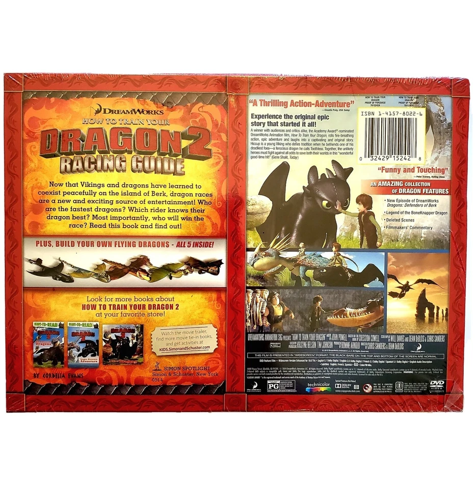 How to Train Your Dragon & Dragon 2 Racing Guide DVD Brand New Sealed - Image 2 of 4