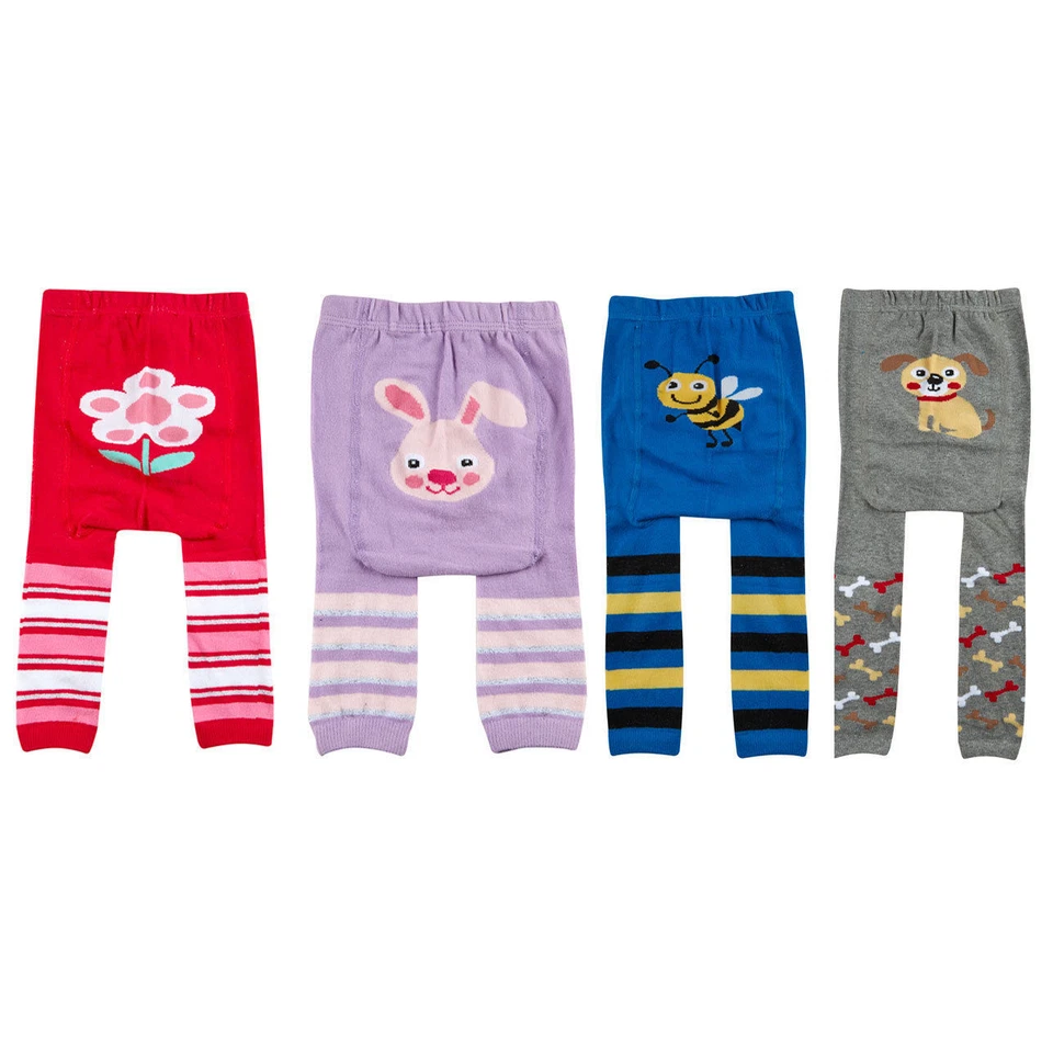 RZK Baby Girls Boys Printed Design Leggings, Comfort Fit Unisex Pants, 6-24 Months