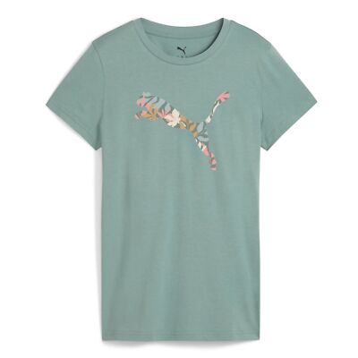 Puma Graphics Rundhalsshirt Rundhals TeeT-Shirt für Damen Frauen aus Baumwolle