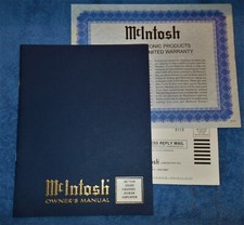 Original McIntosh MC7108 MC-7108 Eight Channel Power Amp Owner's Manual