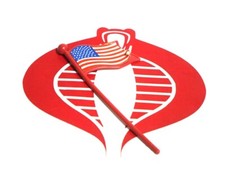 Toy Solider Playset Display Part Plastic 4" American FLAG No Base Accessory 2