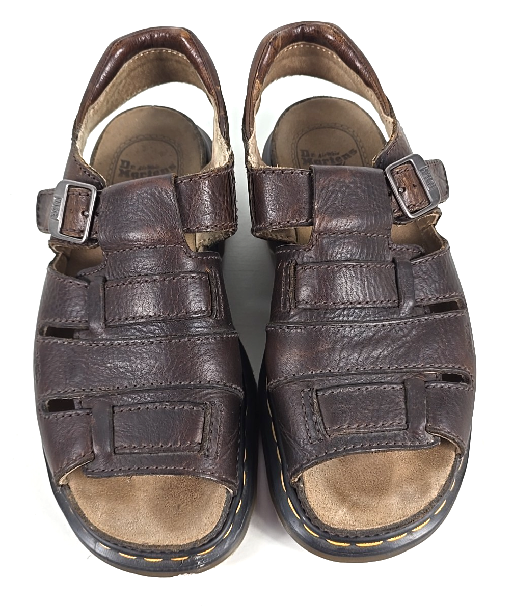 Dr Martens Y2K Chunky Fisherman Sandals Brown Leather Mens 10 Us Womens 11 Vintage Dr Doc Martens Sandals Mens 10 Fisherman Chunky  main image 3