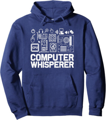 Computer Whisperer IT Tech Support Nerds Geek Gift Unisex Hooded Sweatshirt
