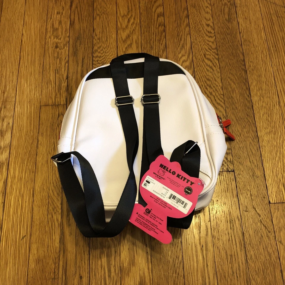 Hello Kitty лицо мини рюкзак из искусственной кожи сумочка сумка брелок Sanrio РЕДКАЯ новый - Изображение 4 из 4