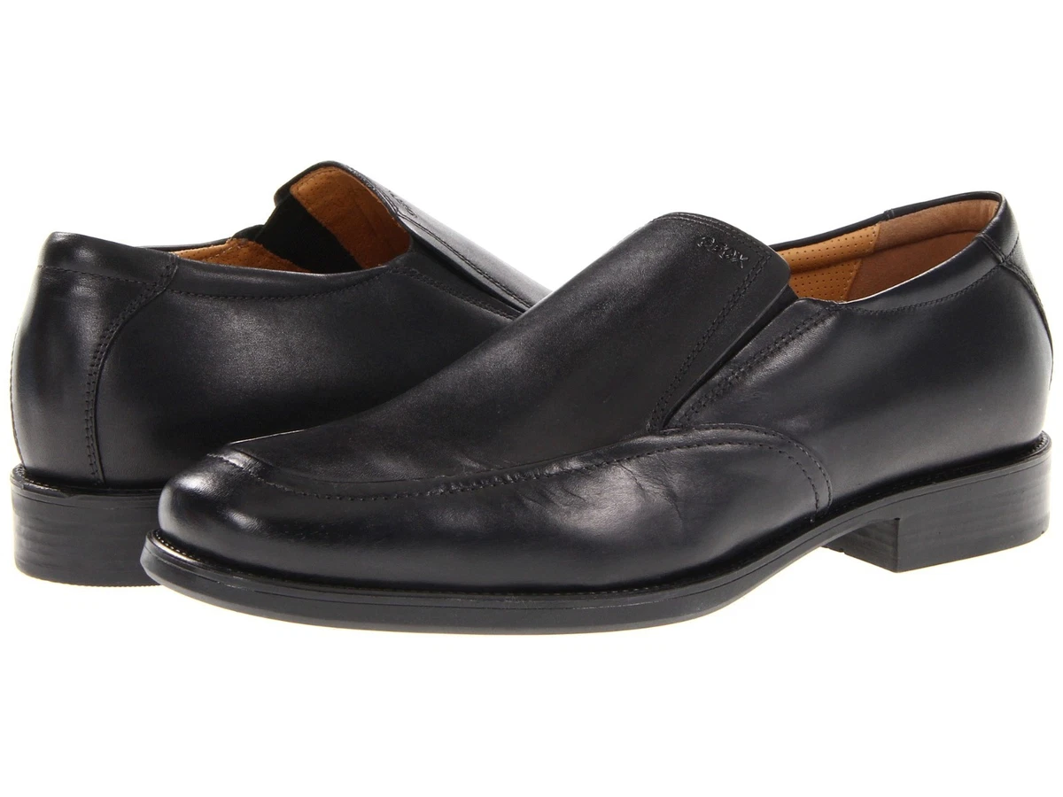 Geox Men s U Federico Z Black Leather Slip On Loafer Dress Shoe eBay