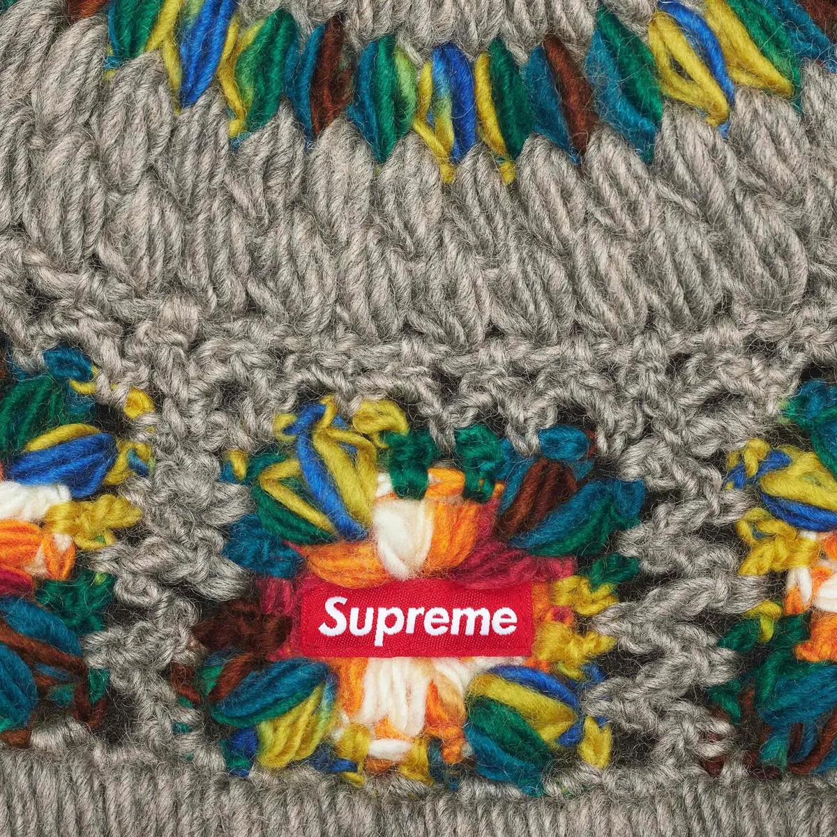 Supreme Crochet Beanie Grey シュプリーム Supreme Crochet Beanie (SS25) Heather Grey - SS25 - US