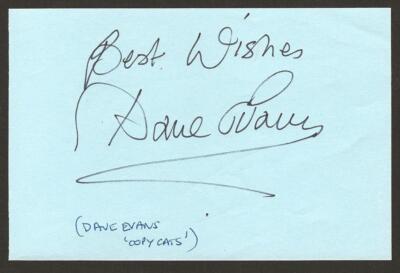 DAVE EVANS BRITISH COMEDY SCHAUSPIELER & SCHRIFTSTELLER 40ER-2019 SELTENES ORIGINAL AUTOGRAMM