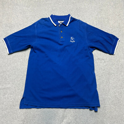 Vintage Lee Kansas City Royals Polo Shirt Mens Medium Blue Y2K Baseball  Casual