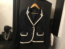 Love Label Size 14 Navy Black Thin Striped Blazer