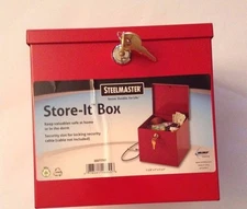 New MMF Industries STEELMASTER Soho Collection Store-it Store It RED Box