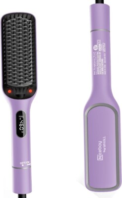 Ionic Hair Straightening Brush, 6 Heat Levels, LED display &Auto shut-off - NEW