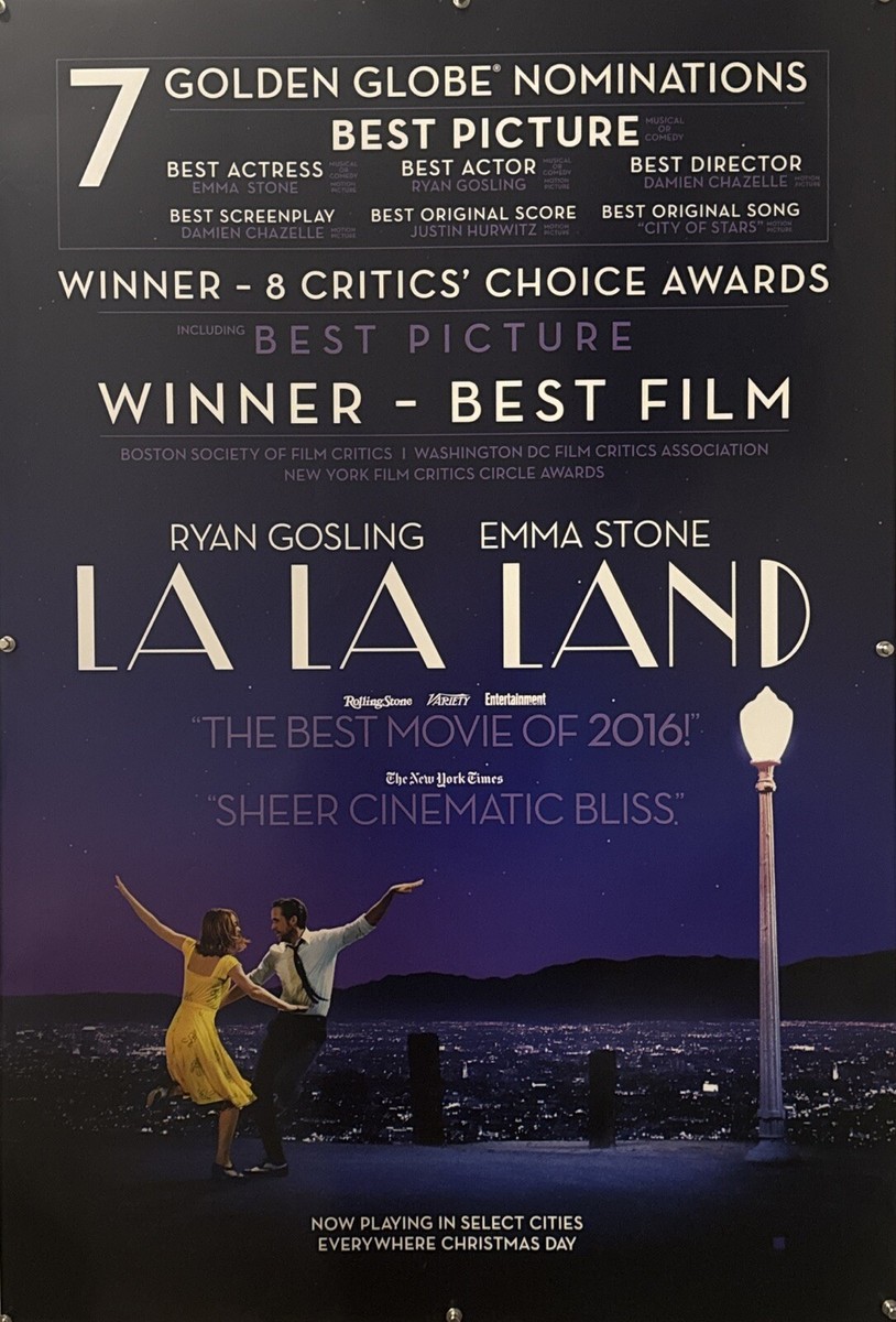 LA LA LAND Original One Sheet Movie Poster - 2016 - GOSLING/STONE