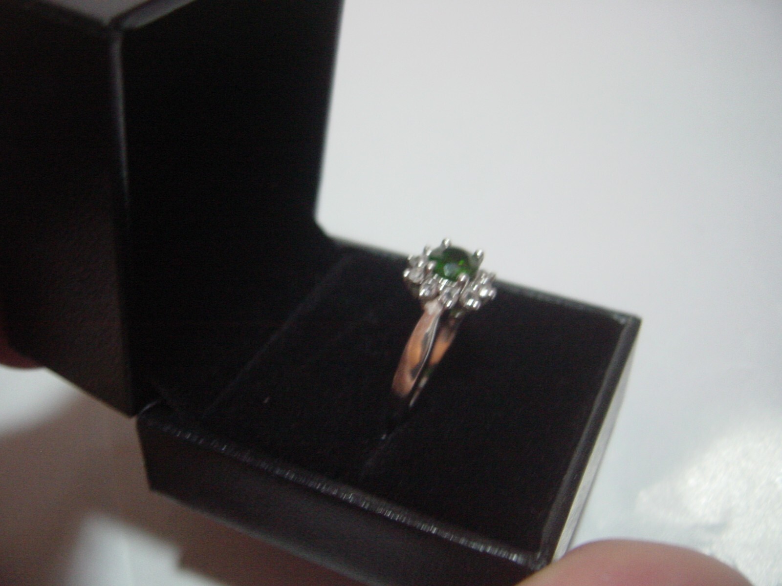 lovley solid Silver Ring-superb genuine chrome di… - image 3