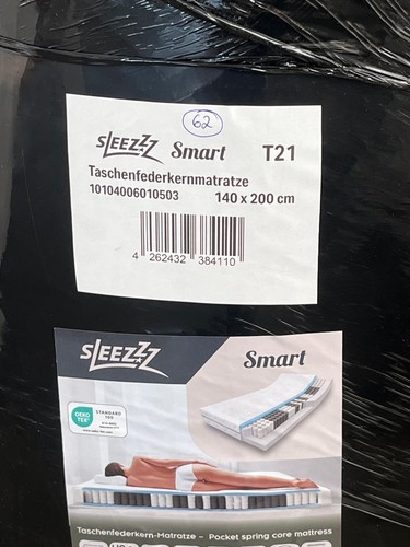 Online-Retoure Taschenfederkernmatratze Sleezzz Smart T21 140x200 cm Höhe 21cm - Bild 2 von 12