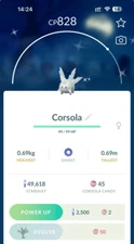 Pokémon G0 --Shiny Corsola Galarian - Trade 1 mill dust