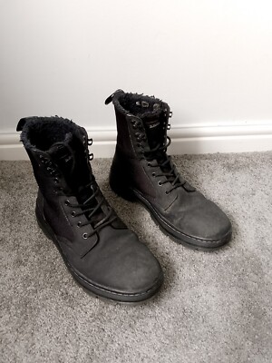 Martens Combs II Thinsulate insulated Fur Lined Boots Black