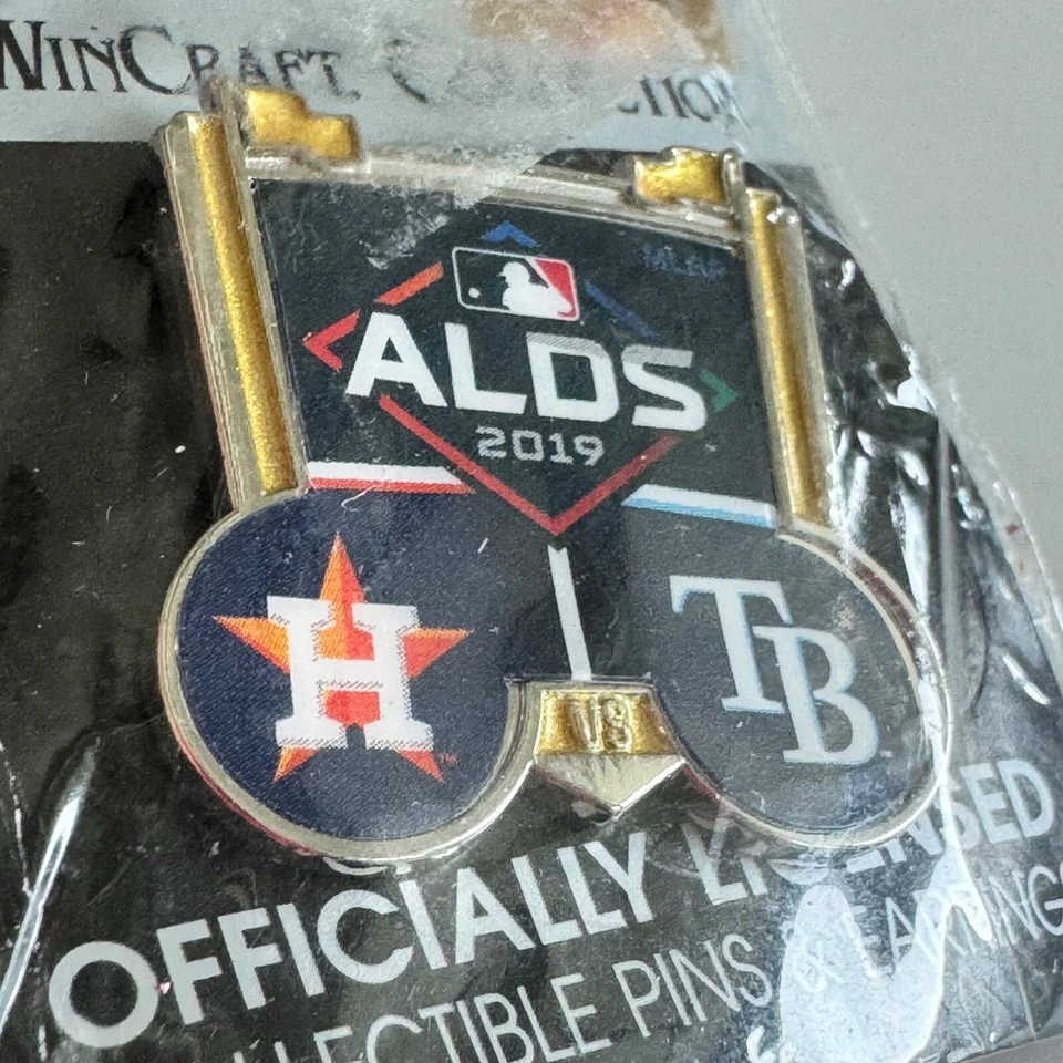 2019 ALDS Pin – Astros vs Rays Playoff Series WinCraft MLB Badge - Image 2 of 4