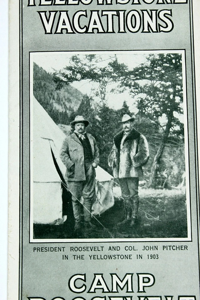 1923 YELLOWSTONE VACATIONS CAMP ROOSEVELT Illustrated Travel Brochure Teddy Bear - Image 3 of 4