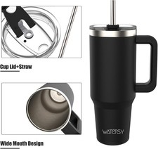 Tazza Termica Caffè To-Go 380ml In Acciaio Inox - Nero, Impermeabile E Senza BPA Per Auto E Ufficio - Foto 2