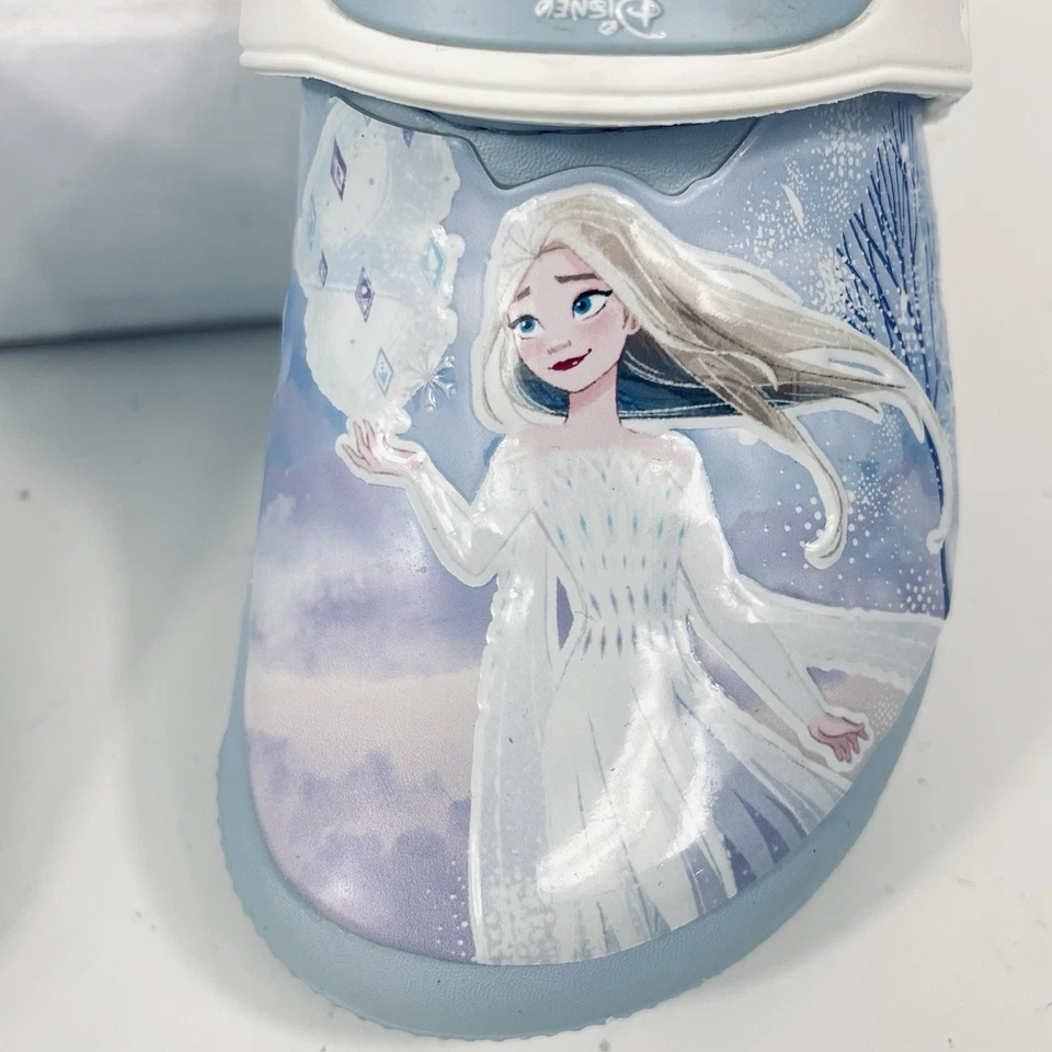 Zapatos Crocs Disney Frozen 2 II Elsa Niñas 11 11C Azul Sherpa Forrados Lavanda Foto 3 de 4