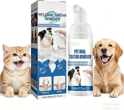 Pet Dental Tartar Remover,Oral Spray for Dogs Teeth Cleaning,Pet Dental Foaming
