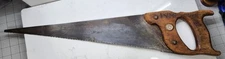 Vintage Disston Warranted Superior Hand Saw Model Unknown Used Condition 