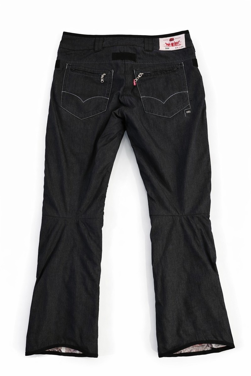 Levi's x 686 Times Line Women's M Denim Snowboard Pants Low Rise