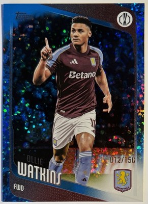Ollie Watkins 2025-26 Topps Flagship UCC #124 Blue Raindrops /150 Aston Villa