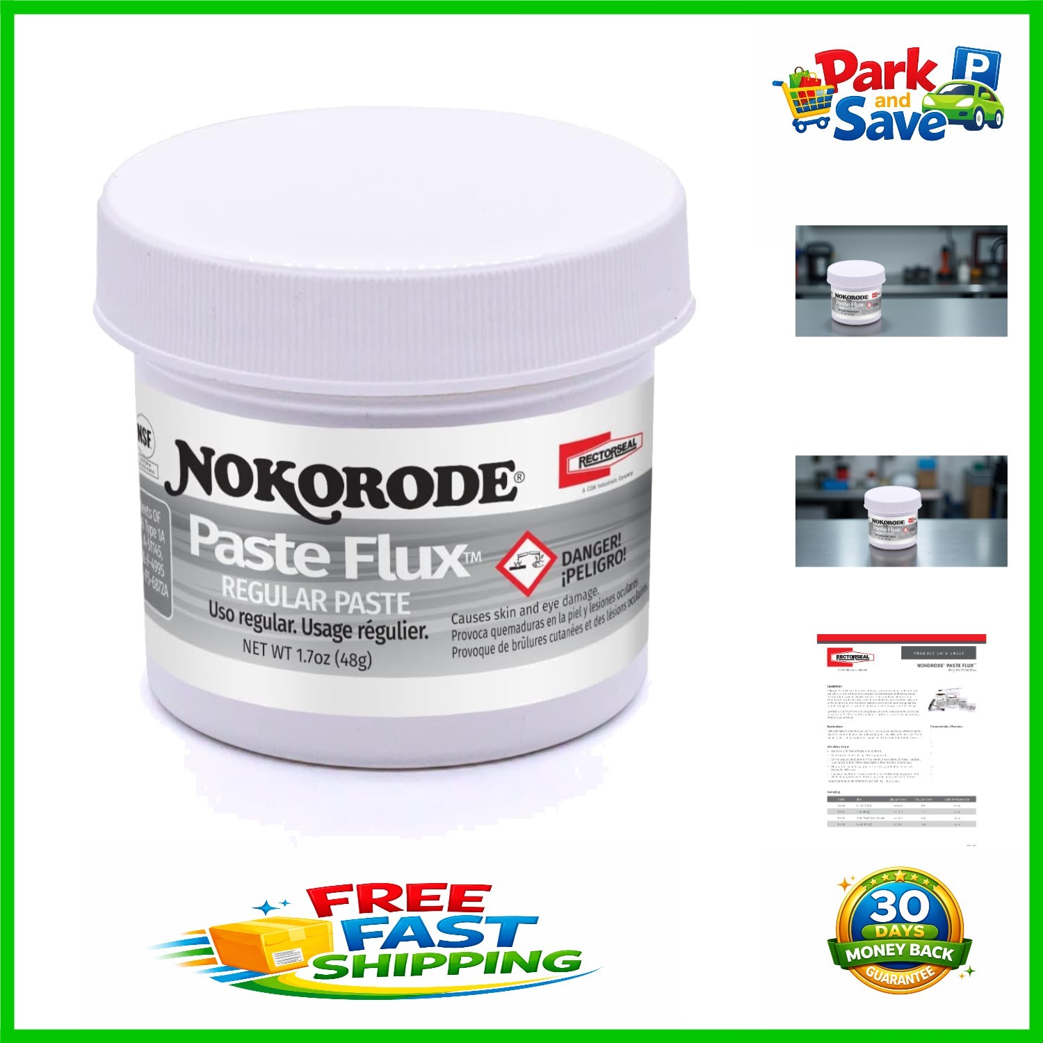 1.7 oz Nokorode Paste Flux - Smooth, Lead-Free Soldering Solution
