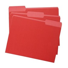 18 Packs Red File Folders - Colored File Folders Letter Size,1/3 Cut Tab File