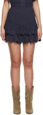 Isabel Marant Women's Landora Tiered Cotton Silk Crepon Short Mini Skirt S 36