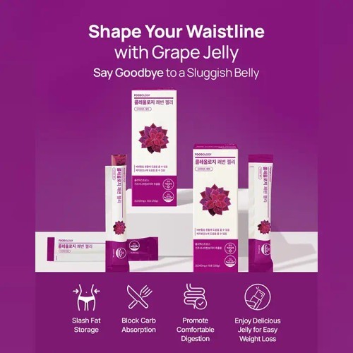 FOODOLOGY Coleology Bowel Movement Jelly 25g x 10 sticks [Grape