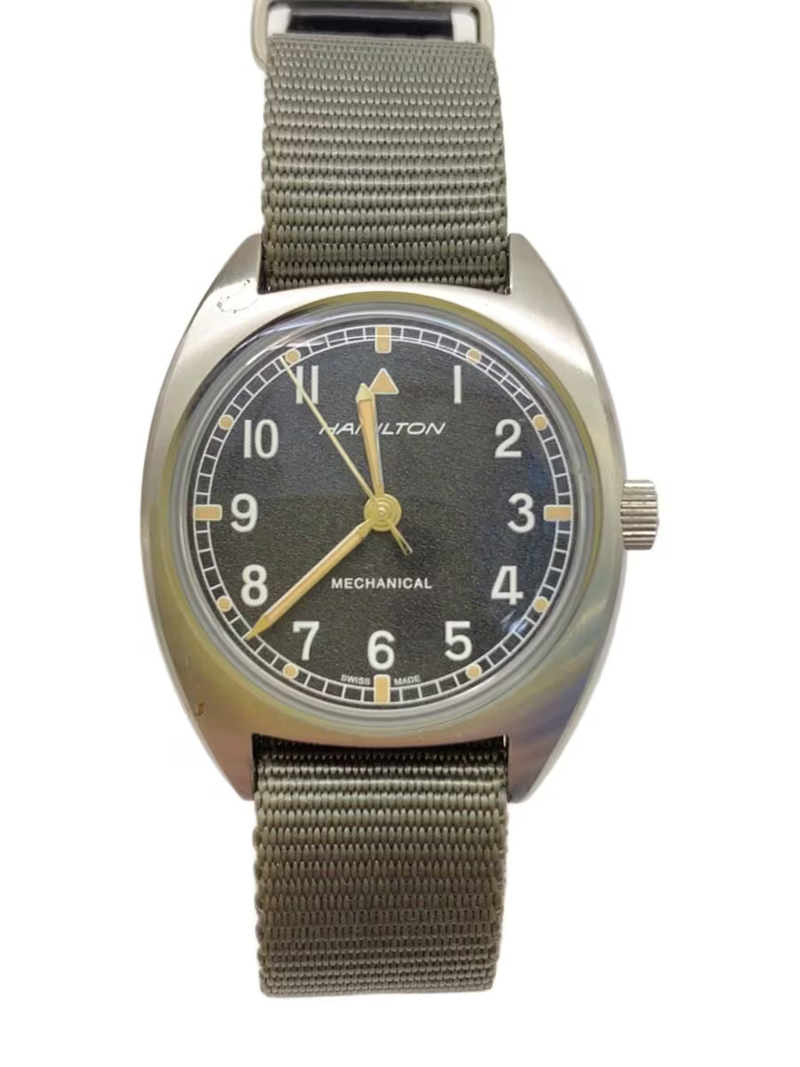 HAMILTON Watch Analog BLK KHK H764190 Pilot Pioneer Mechanical Khaki Ah