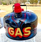 Vintage Old Gas Can HAND PAINTED Pinstriped Sign Mancave Gas Oil Advertising art