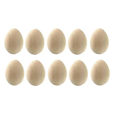 10 Stück Ostereier, handbemalte Eierschalendekoration aus Holz,