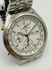 Seiko Men's Vintage White Dial Quartz Chronograph Alarm Watch 7T32-7C60 New Batt