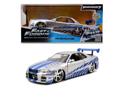 Fast & Furious Nissan Skyline R34   Jada 1:24 Die-Cast Auto