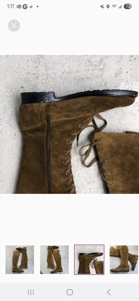 Via Spiga Women's Leather Over  the Knee High Boots, Moss Brown, Size 7.5M - Image 4 of 4