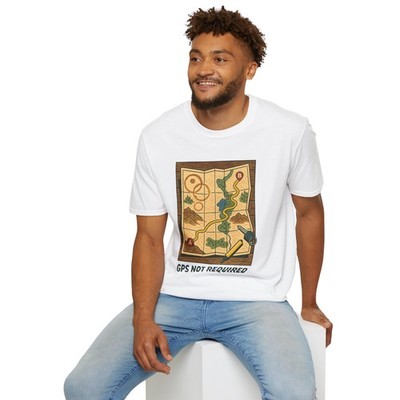 Unisex Softstyle T-Shirt Road Trip Map Adventure Navigation Travel