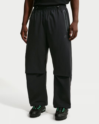 Nike Sportswear Tech Woven Black Oversized Straight Leg Track Pants HM7158-010