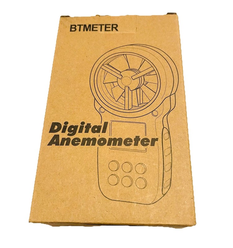 Digital Anemometer ( BT-100 ) Wind Speed Range/ Temperature Range- New in box